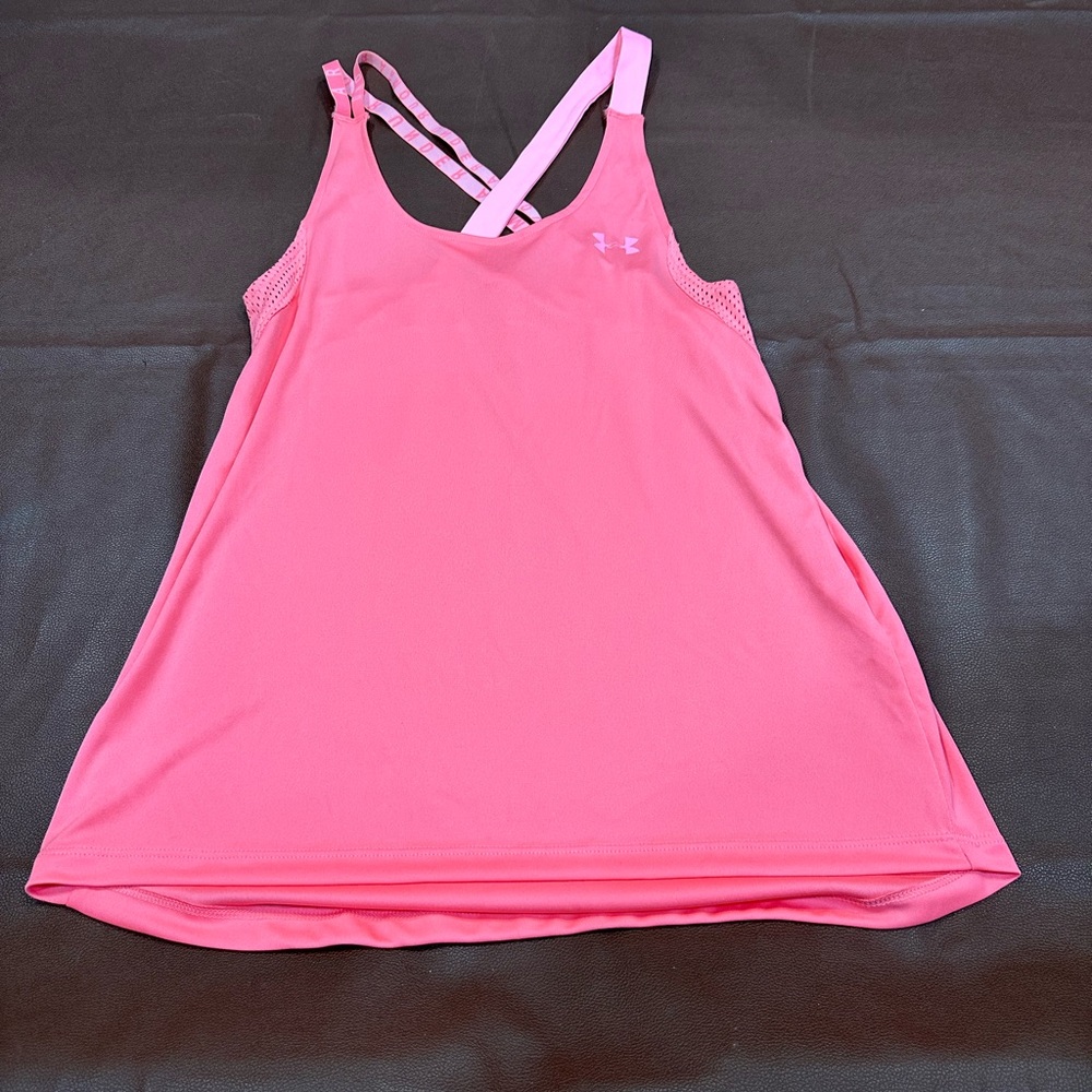 Under Armour Hot Pink Crossback Athletic Tank
